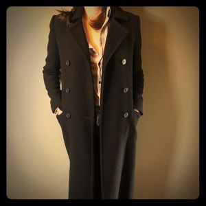 Theory full length wool coat